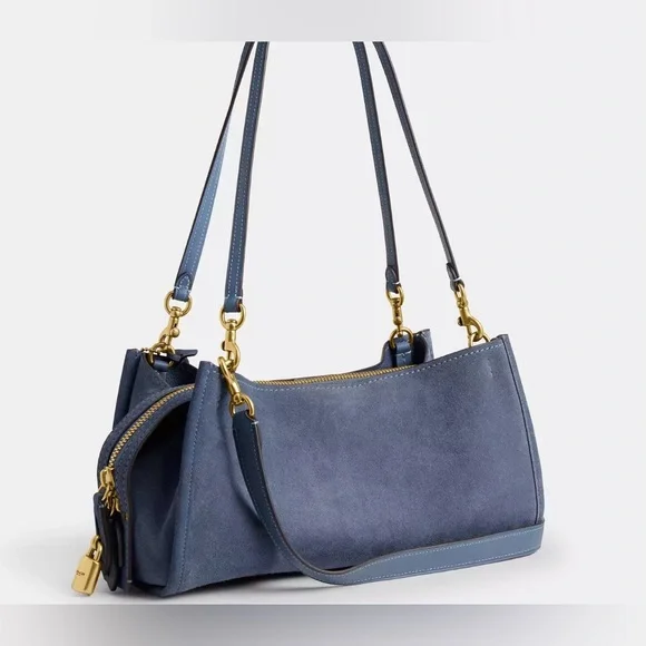 Coach Rogue Bag 34 - Brass Light Denim UU - Picture 2 of 5